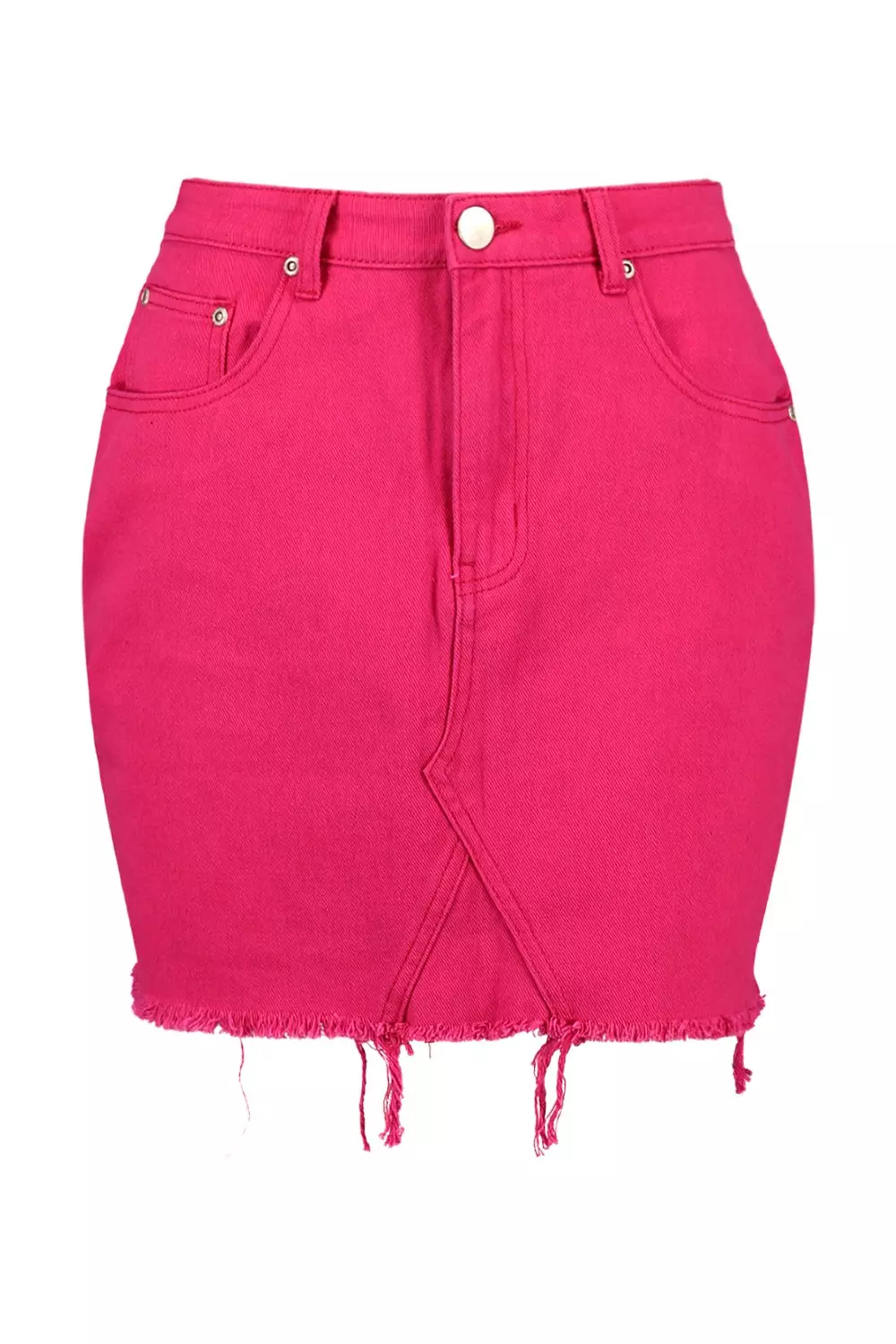 Pink denim flare outlet skirt